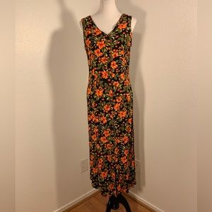 EUC Erica Floral Print Button Down Dress -Size Large